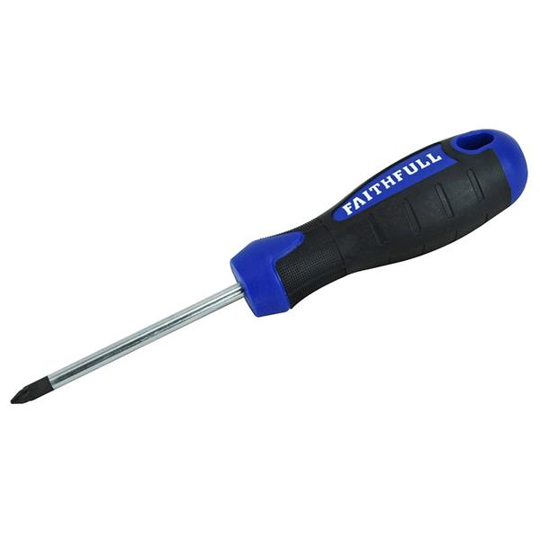 Faithfull Soft Grip Screwdriver Pozidriv Tip PZ1 x 75mm | FAISDPZ1