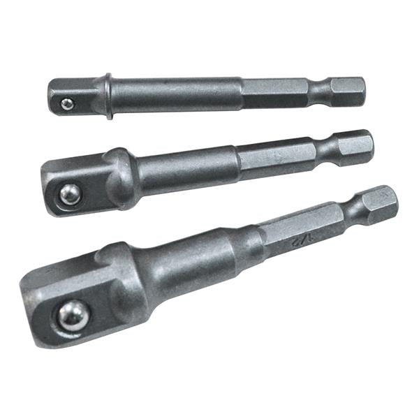 Faithfull Hex to Square Drive Adaptor Set 3 Piece | FAISBSOCDRIV