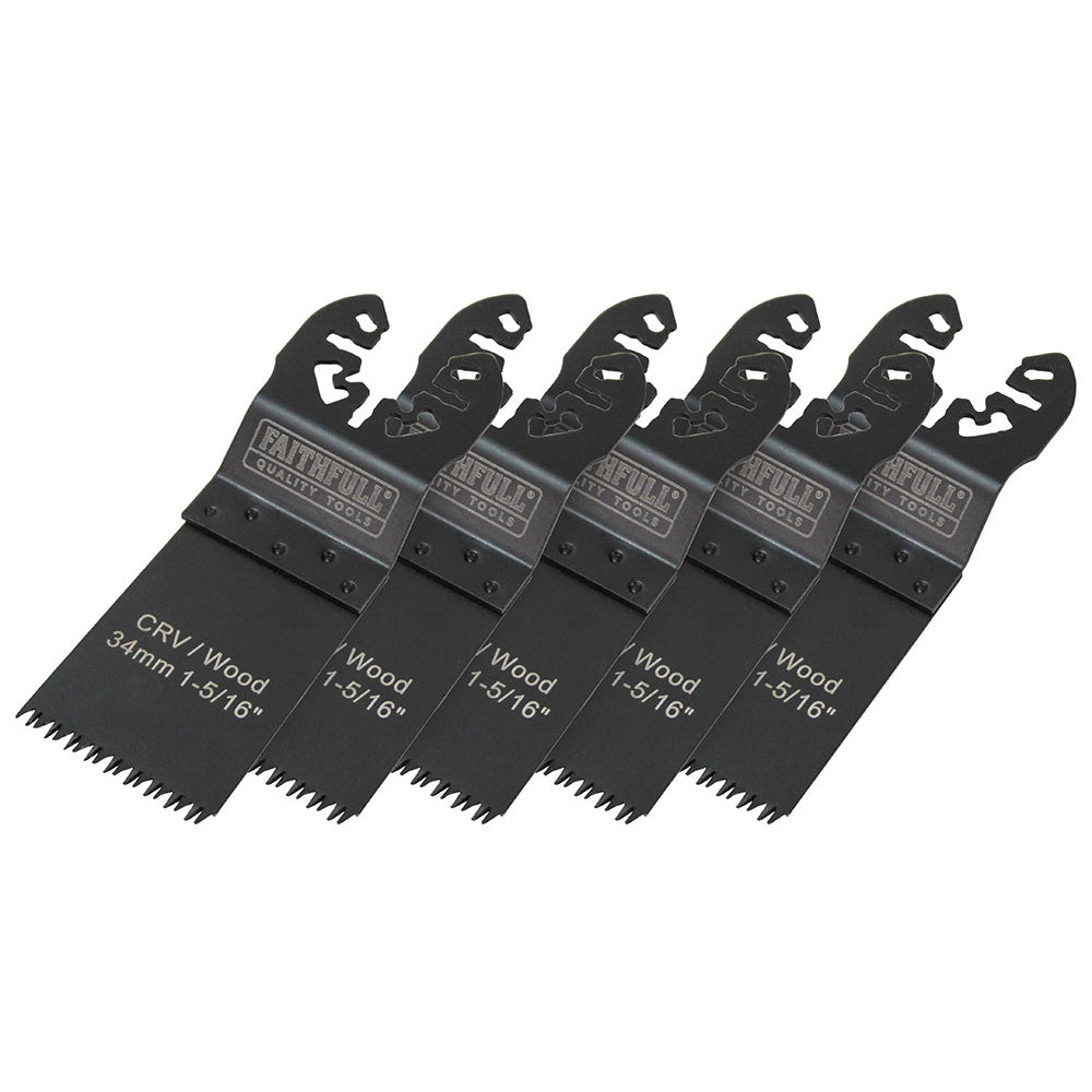 Faithfull Bi-Metal Flush Cut Wood / Metal Blades 32mm (Pack 5) | XMS23FBLADES