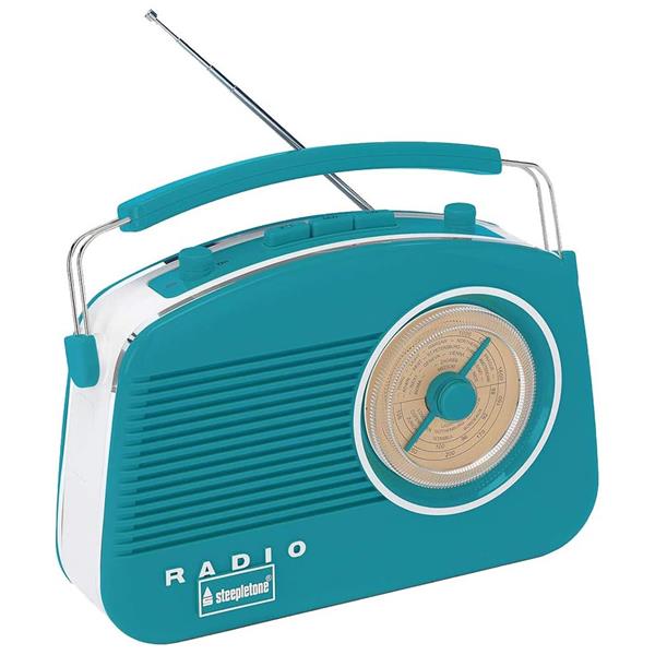 Steepletone Brighton 3 Band Retro Radio - Duck Egg Blue