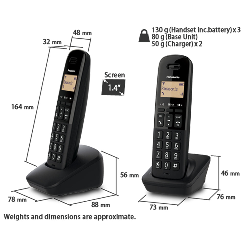 Panasonic Digital Cordless Phone - Triple Pack | TLB613TRI