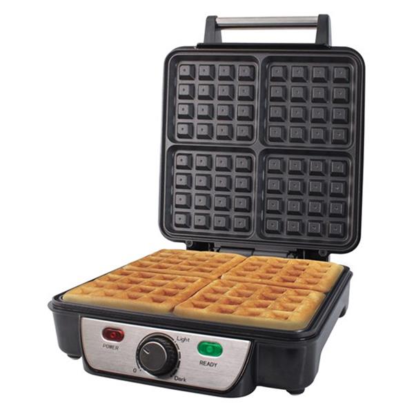 Quest Quad 4 Slice Waffle Maker | Non-Stick Plates