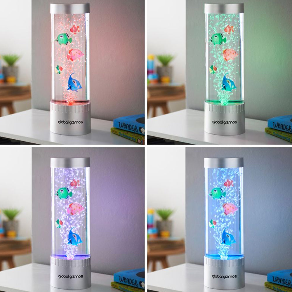 Global Gizmos Bubble Fish Lamp Colour Changing 32cm | 55119