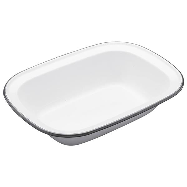 Living Nostalgia Enamel Oblong 22cm Pie Dish | LNENOBPIE22