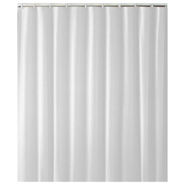 White Shower Curtain 200x200cm Mildew Resistant Polyester