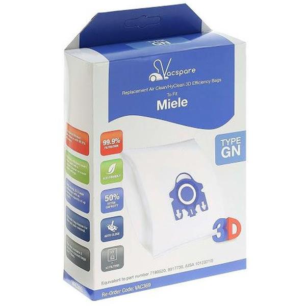 Miele GN Microfibre Vacuum Bags 5 Pack + 2 Filters