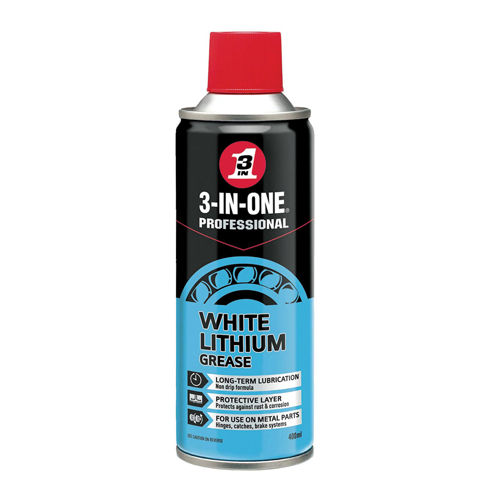 3-IN-ONE White Lithium Spray Grease 400ml