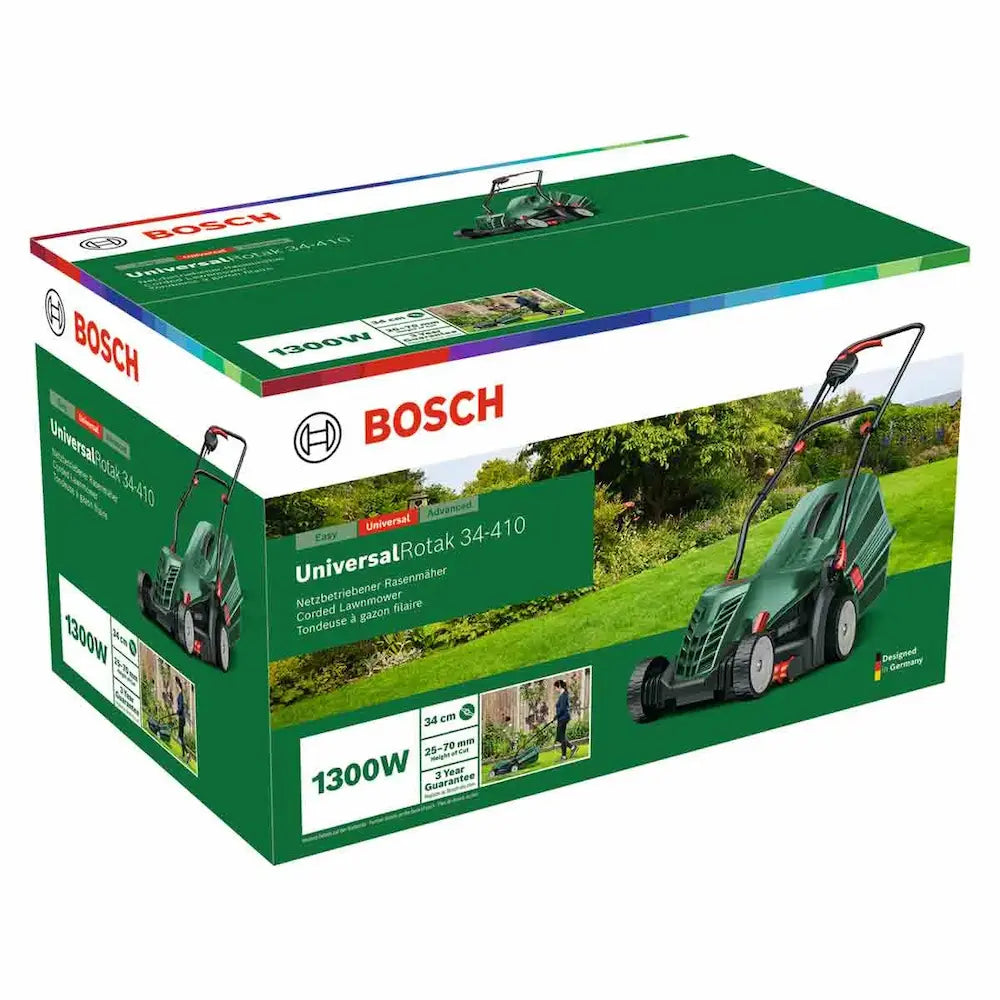 Bosch Corded Lawnmower 34cm UniversalRotak 34-410 240V 1300W | 06008A6470