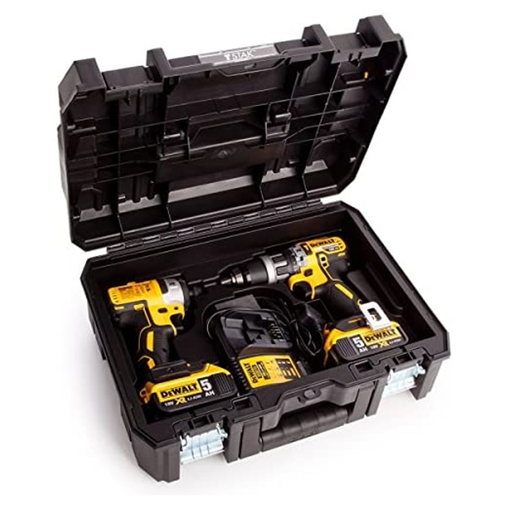 Dewalt Brushless TSTAK Twin Kit Combi Drill / Impact Driver 2 x 4.0Ah Li-ion | DCK266M2T