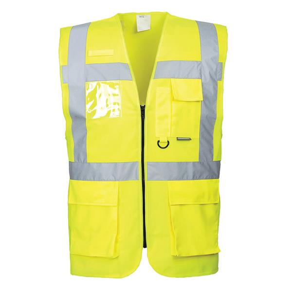 Portwest Berlin Executive Hi Viz Vest - Yellow