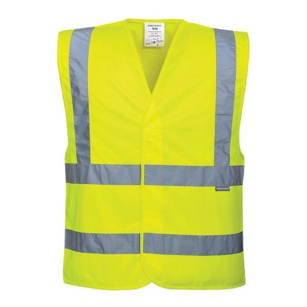 Portwest Hi-Vis Two Band & Brace Vest - Yellow - S/M | C470YERS/M