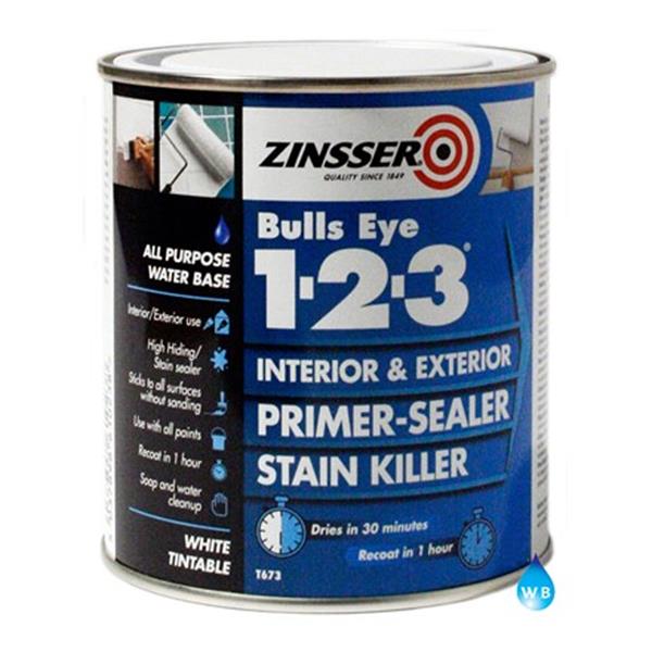 Zinsser Bulls Eye 1-2-3 Primer 2.5L - White | Sealer