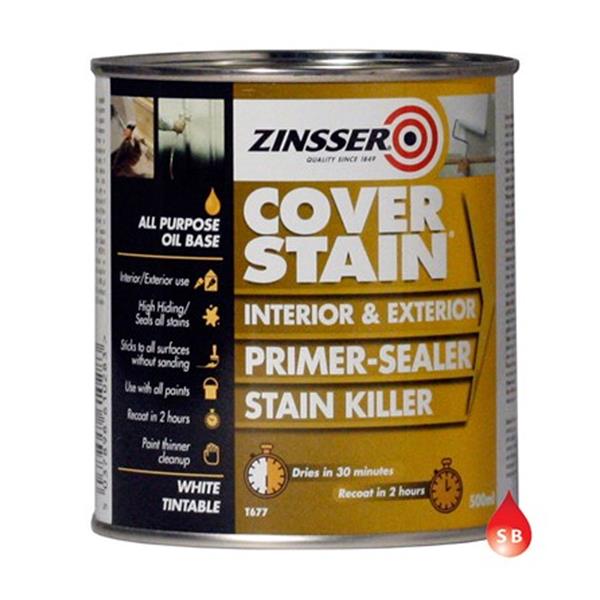 Zinsser Cover Stain Primer 500ml - White | Stain Blocker