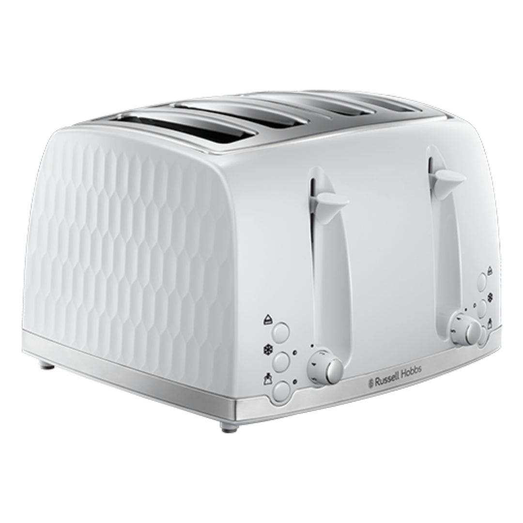 Russell Hobbs Honeycomb Kettle & Toaster | White