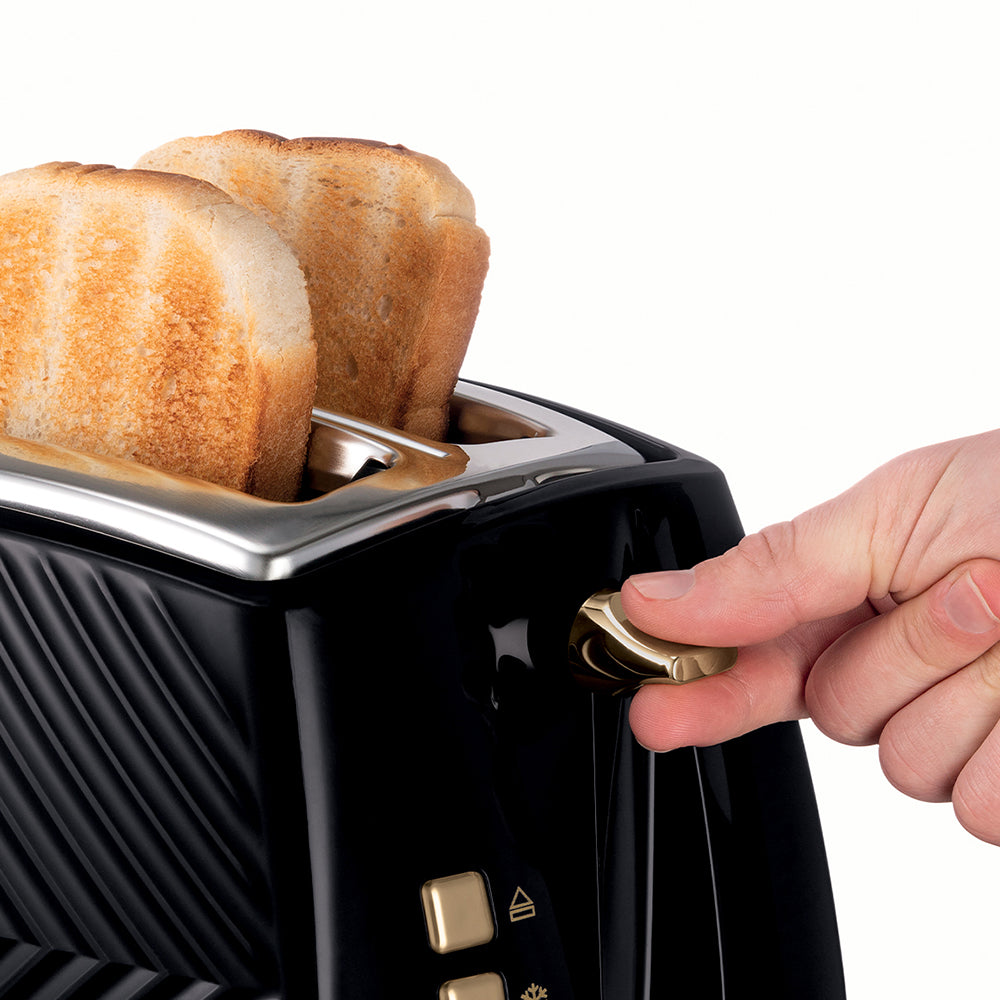 Russell Hobbs Groove 2 Slice Toaster - Black | 26390