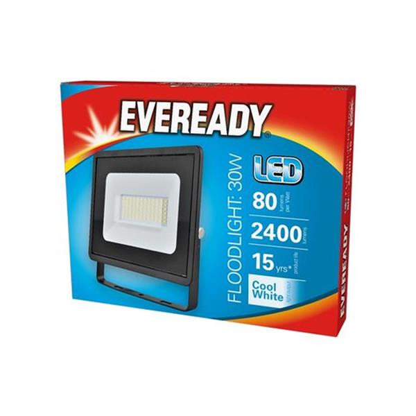 Eveready 30W LED Floodlight Cool White 2400 Lumens | 1832-34