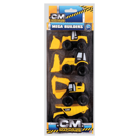 HTI Mega Builders Construction Machines 4 Pack Toy | 1375707.00