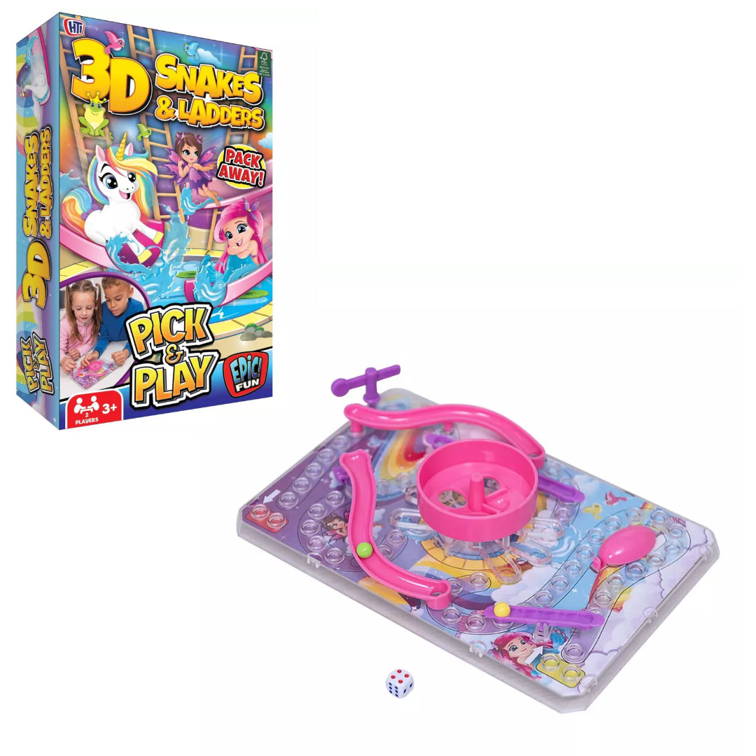 HTI Epic Fun 3D Snakes and Ladders Board Game | 1377023.EX