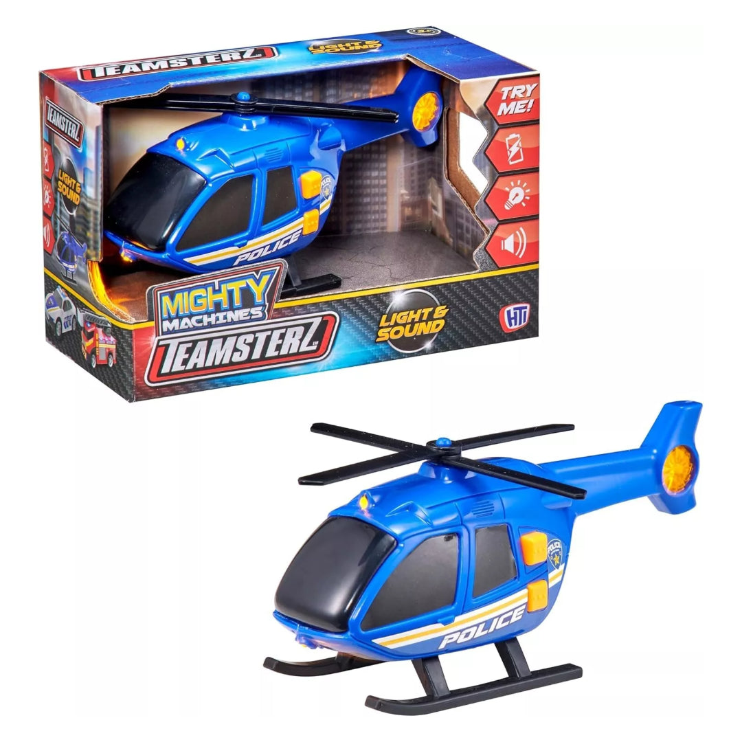 Teamsterz Lights and Sounds Police Helicopter Toy | 1417145.EX