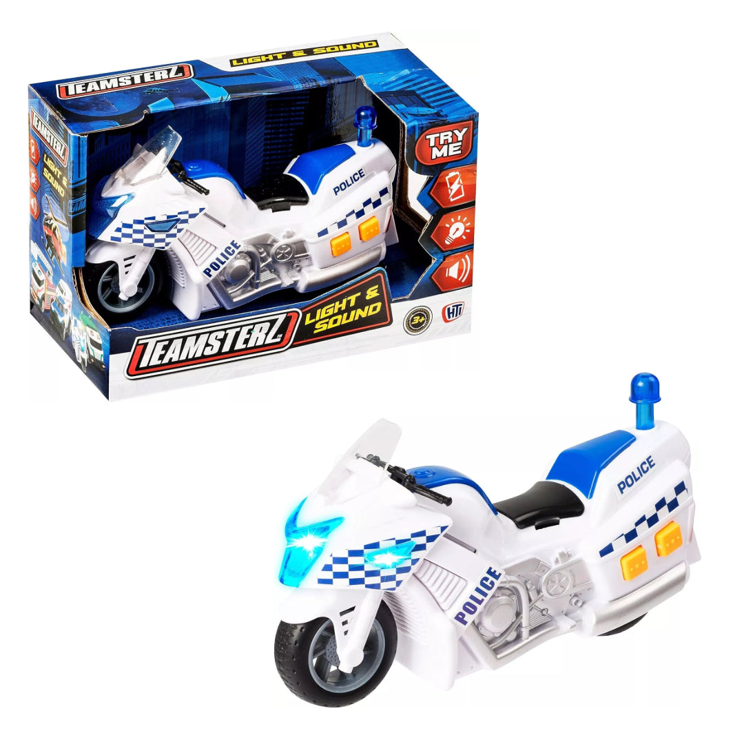 Teamsterz Lights and Sounds Police Motorbike Toy | 1417156.EX
