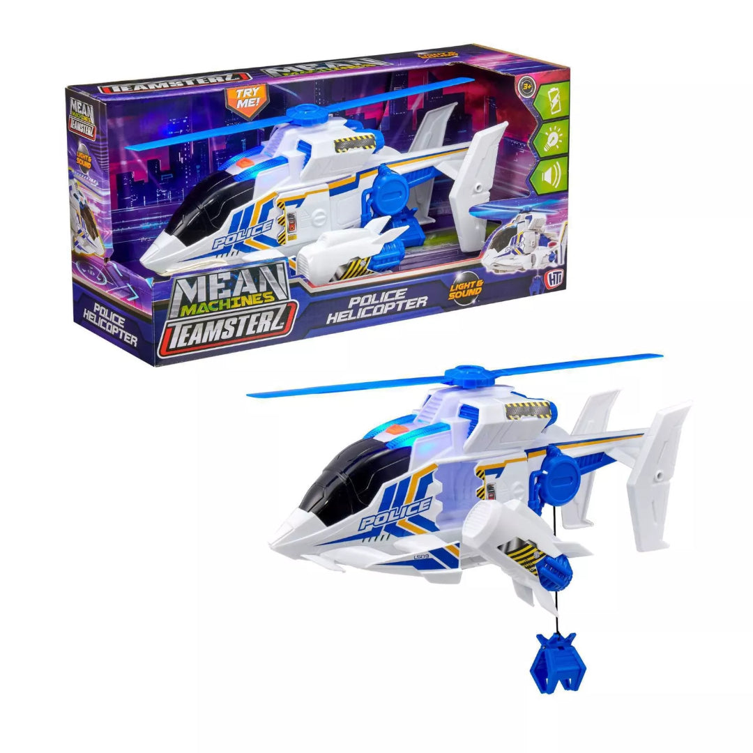 Teamsterz Lights and Sounds Police Helicopter Toy | 1417576.EX