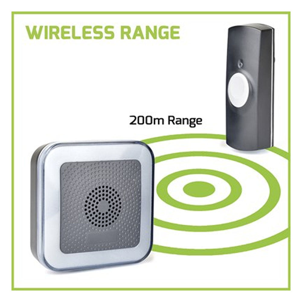 Lloytron 32 Melody Hearing Impaired Door Bell Chime Kit - Black | DB7533B