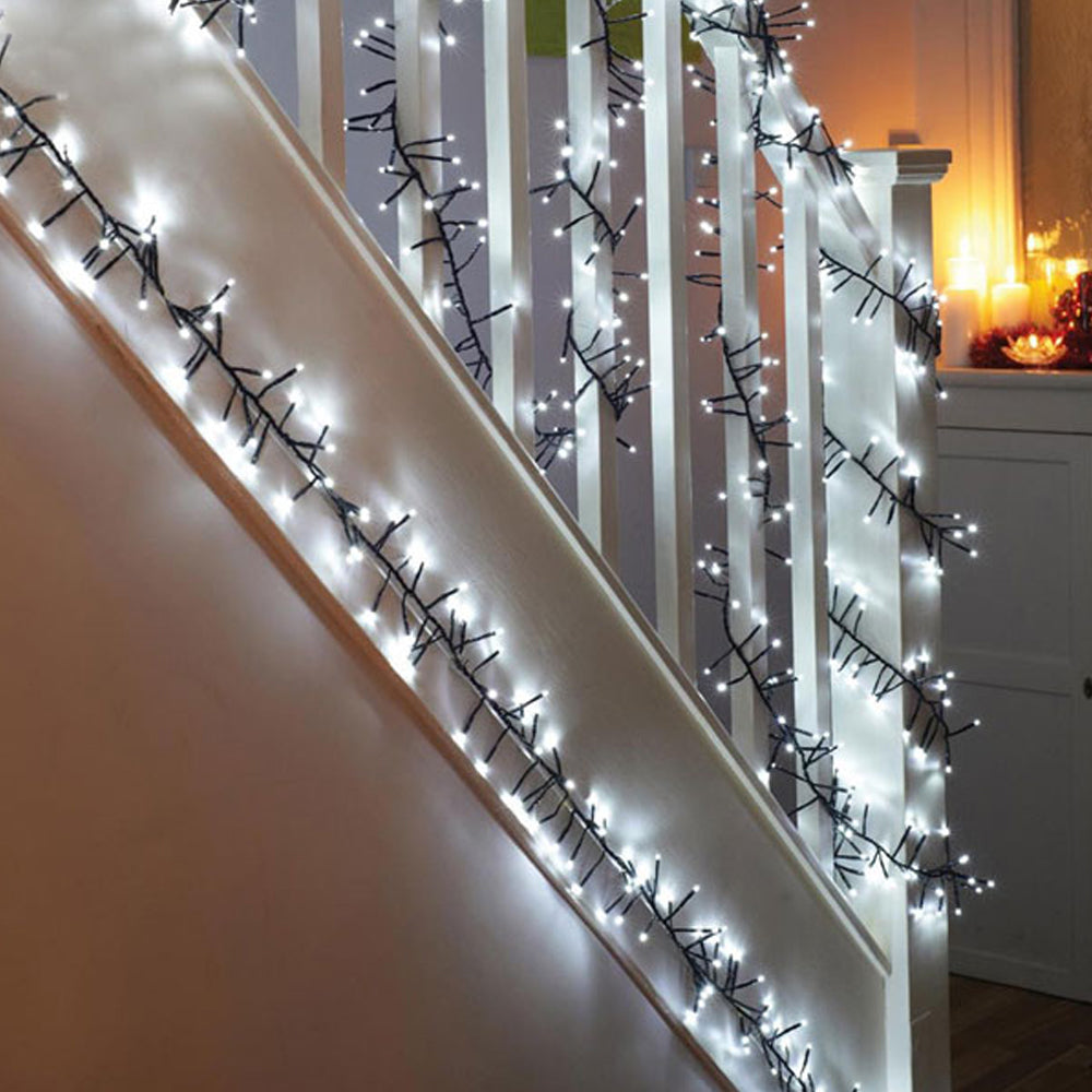 Premier 3000 Multi-Action Clusterbright Christmas Lights with Timer - White | FLV203073W