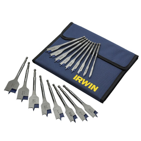 IRWIN Blue Groove 4X Flat Bit Set, 17 Piece | XMS23FBIT17