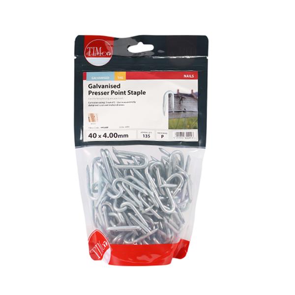 Timco Galvanised Fencing Staples 4 x 40mm 1kg | Wire Fixing
