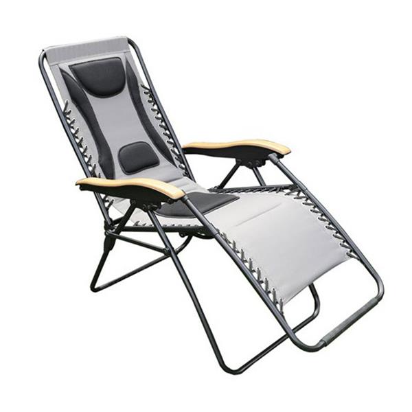 Deluxe Zero Gravity Garden Recliner Chair - Grey | Sun Loungers