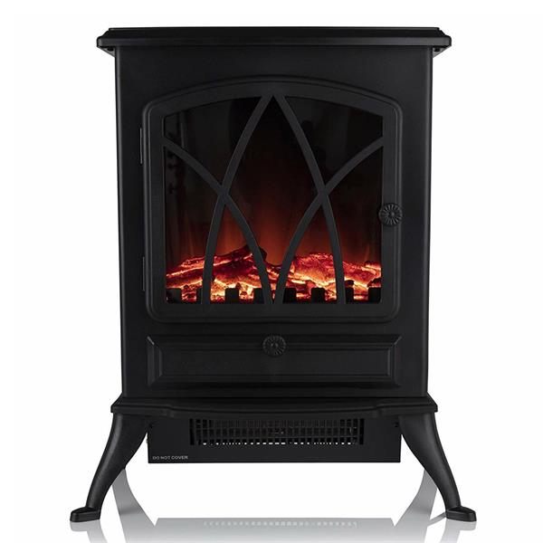 Warmlite 2kw Electric Stove Heater LED Log Flame Effect - Black | WL46018