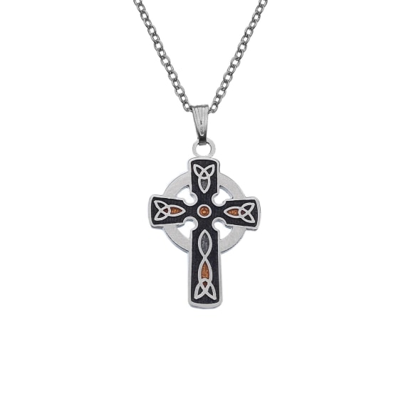 Sea Gems Celtic Cross Pendant Black - Enamel | 3235G