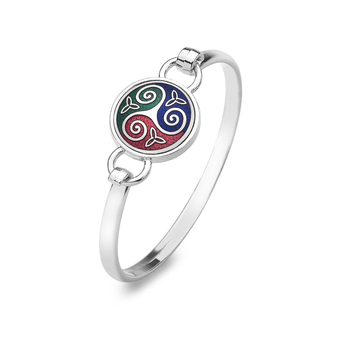 Sea Gems Celtic Triskele Trinity Bangle Red / Green / Blue - Enamel | 7418RGB