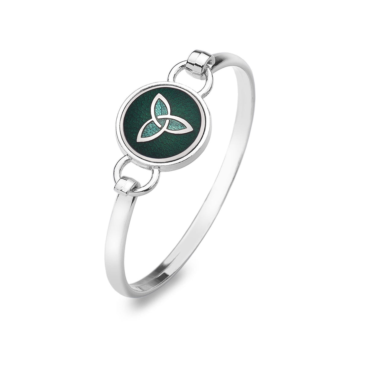 Sea Gems Celtic Trinity Knot Bangle Green - Enamel | 7419G