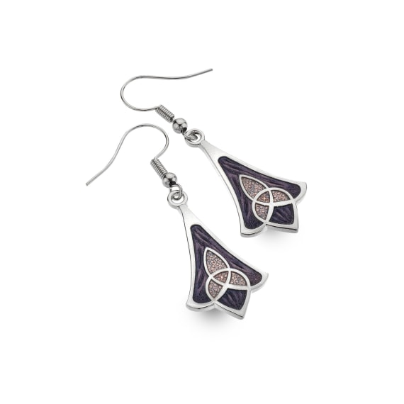 Sea Gems Celtic Bell Earrings Turquoise / Lilac - Enamel | 7386TQL