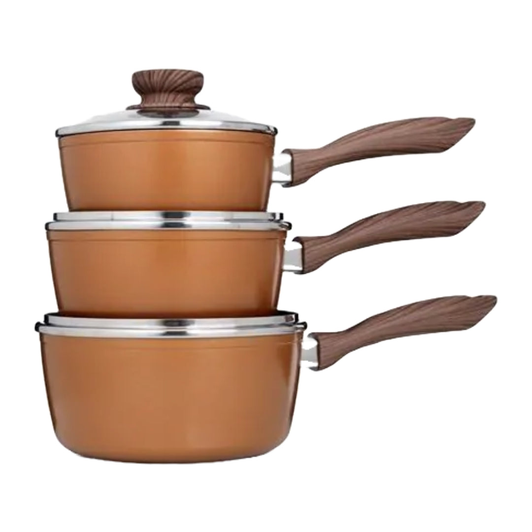 JML Copper Stone Saucepan and Frying Pan Set 8 Piece | A000273