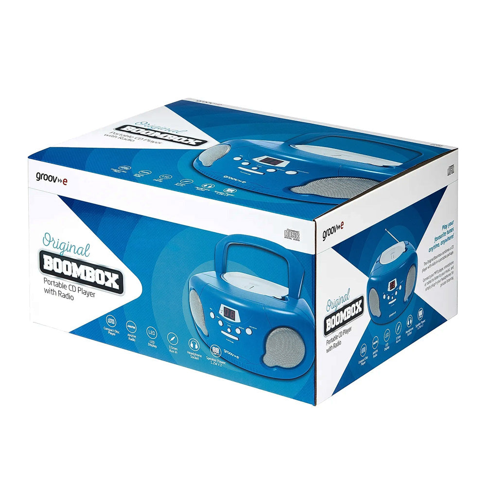 Groove Portable Cd Player with Radio Boombox - Blue | GVPS733BE