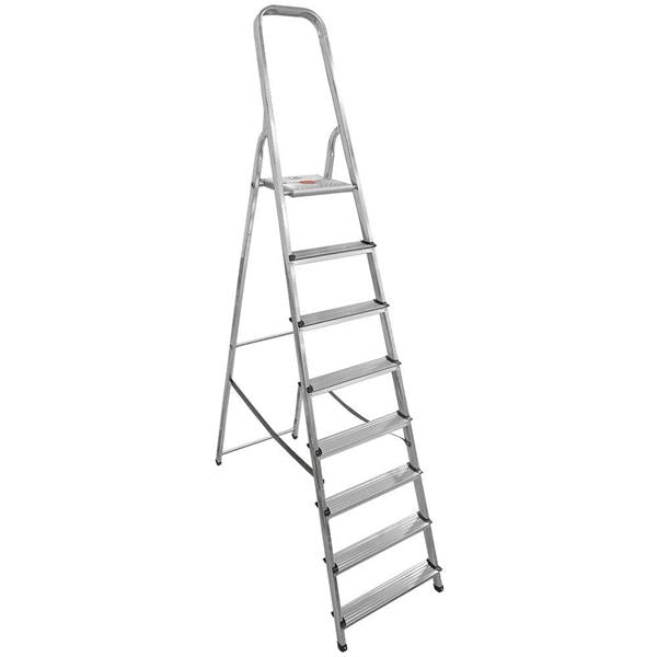 Protool 8 Step Aluminium Step Ladder | Non-Slip Treads