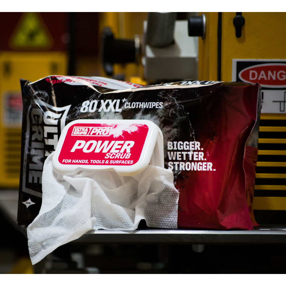 Ultra Grime PRO Power Scrub XXL+ Clothwipes 80 Pack