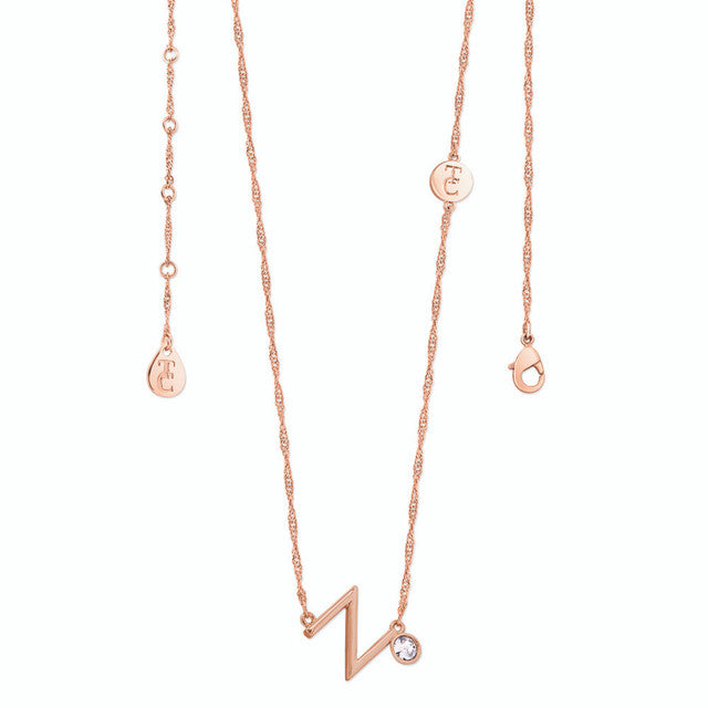 Tipperary Crystal Letter "N" Initial Necklace - Rose Gold | 141759