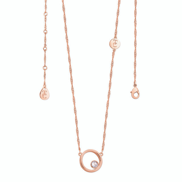 Tipperary Crystal Letter "O" Initial Necklace - Rose Gold | 141766