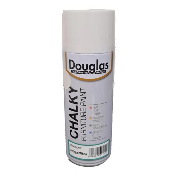 Douglas Chalk Spray Paint 400ml - Antique White | Furniture