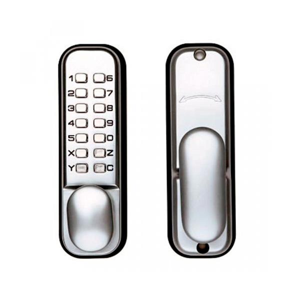 Tessi Digital Push Button Door Lock - Satin | Keyless