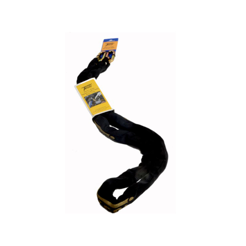 Tessi 8mm x 1.5m Length of Hardened Chain in Black Cloth Sleeve | THC8150