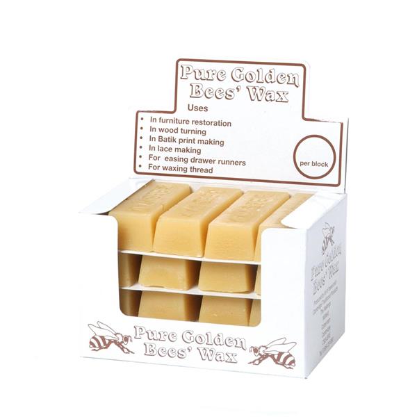 Pure Golden Beeswax Block | Natural Wood Finishing Wax