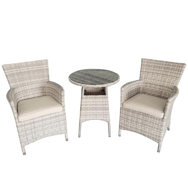 Euroactive Capri 2 Seater Round Rattan Bistro Set 60cm