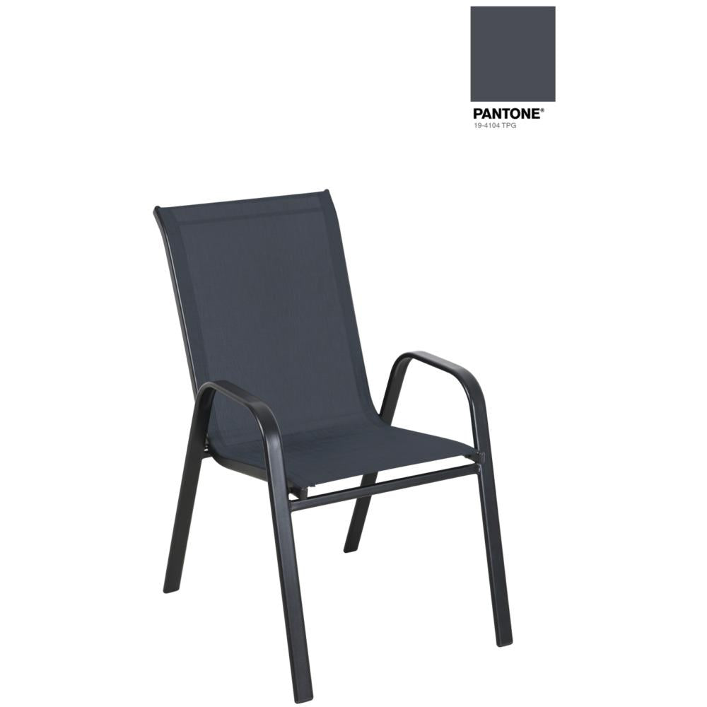Euroactive Textilene Stacking Garden Chair - Graphite