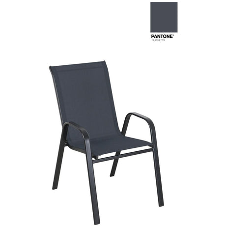 Euroactive Textilene Stacking Garden Chair - Graphite