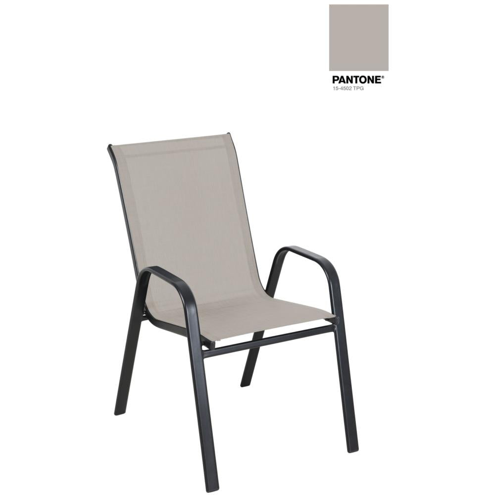 Euroactive Textilene Stacking Garden Chair - Taupe