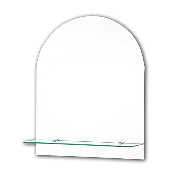 Tema Ensuite Bevelled Mirror with Shelf Arch Top 50cm x 40cm | TEM5040AS